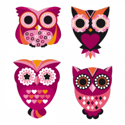 Sticker Famille Hibou