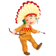 Sticker Indien aigle courageux