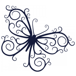 Sticker Papillon arabesques