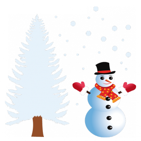 Sticker Bonhomme de neige