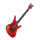 Guitare électrique rouge