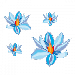 Sticker Iris bleu