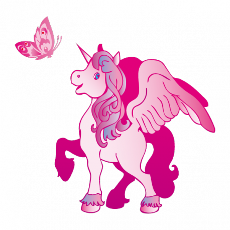 Licorne et papillon