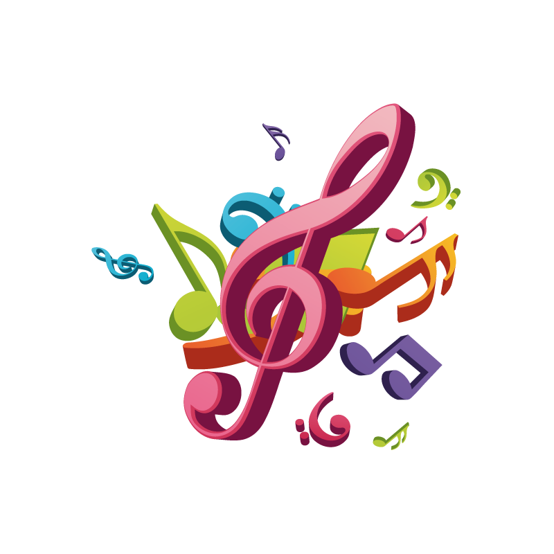 Sticker Musique En Couleur