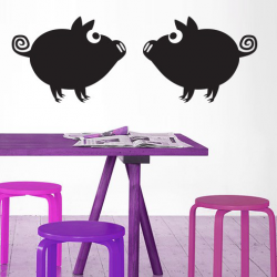 Sticker ardoise cochon tout mignon