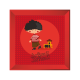 Sticker tableau graçon petit train rouge