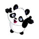Petit panda joyeux