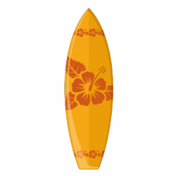 Sticker Planche de surf orange