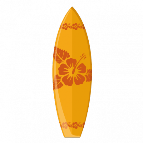 Planche de surf orange