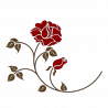 Sticker Rose rouge