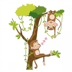 Sticker Coco et son ami dans la jungle