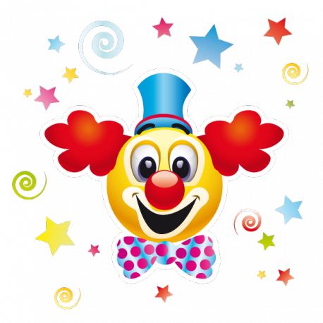 Clown et confettis