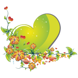 Sticker Coeur fleuri