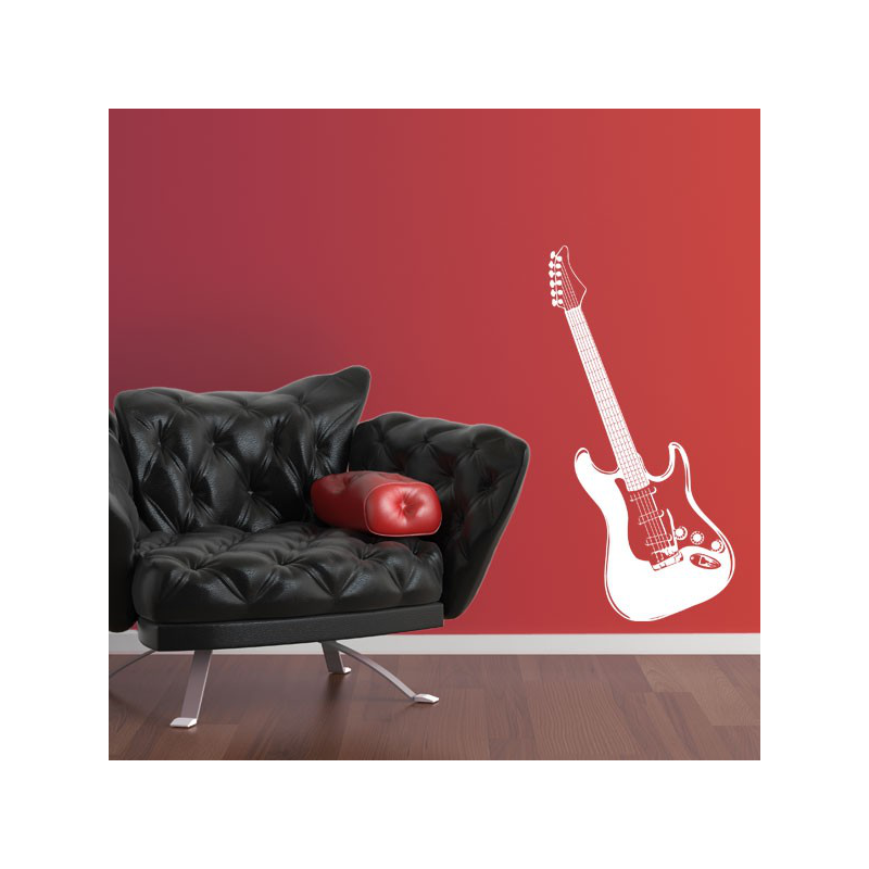 Autocollant mural guitare electrique - TenStickers