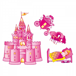 Sticker Château et sa Princesse