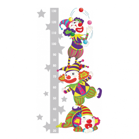 Sticker Toise clowns acrobates